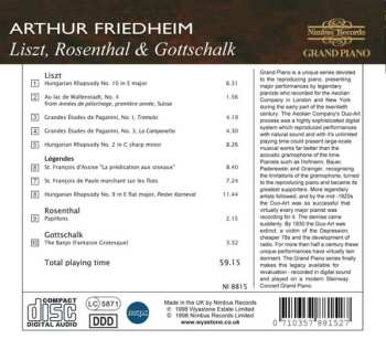 CD Franz Liszt: Liszt, Rosenthal & Gottschalk