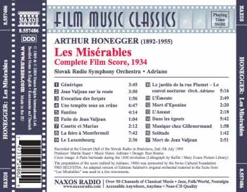 CD Arthur Honegger: Les Misérables (Complete Film Score)