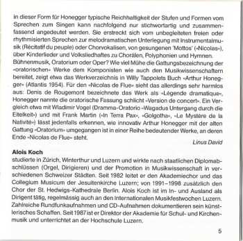 CD Arthur Honegger: Nicolas De Flue