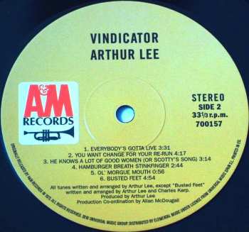 LP Arthur Lee: Vindicator LTD | DLX