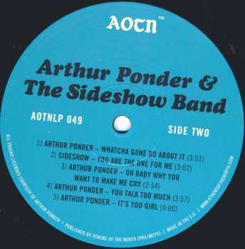 LP Arthur Ponder: Arthur Ponder & The Sideshow Band