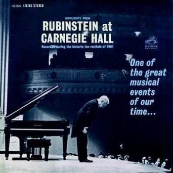 LP Arthur Rubinstein: Highlights From Rubinstein At Carnegie Hall LTD | NUM