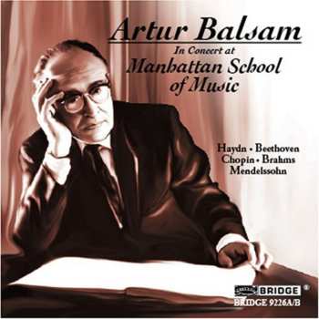 Album Arthur Balsam: In Concert At The Manhattan School Of Music