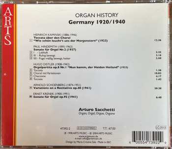 CD Arturo Sacchetti: Organ History - Germany 1920/1940