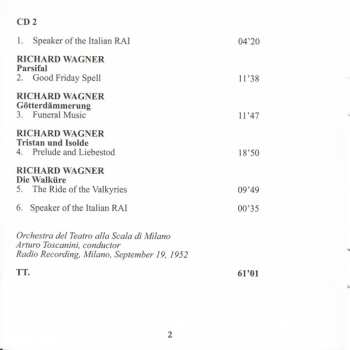 2CD Arturo Toscanini: The Farewell Concert At La Scala, September 19, 1952 - First Complete Edition Including The Original Broadcast Account Of The Event