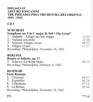 3CD The Philadelphia Orchestra: The Philadelphia Orchestra Recordings - Schubert, Mendelssohn, Berlioz, Tchaikovsky, Debussy, Strauss, Respighi - Recordings 1941-1942