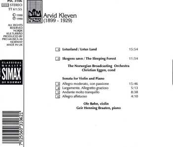 CD Christian Eggen: Lotusland / Skogens Sovn / Sonata For Violin And Piano