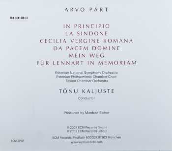CD Arvo Pärt: In Principio