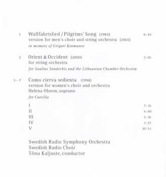 CD Arvo Pärt: Orient & Occident