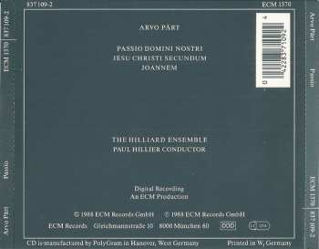 CD Arvo Pärt: Passio