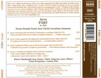 CD Arvo Pärt: Passio