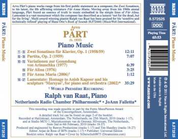 CD Arvo Pärt: Piano Music