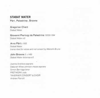 CD Arvo Pärt: Stabat Mater