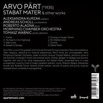 CD Arvo Pärt: Stabat Mater