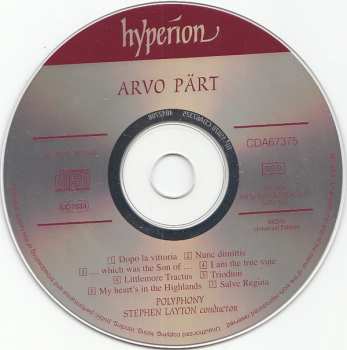 CD Arvo Pärt: Triodion