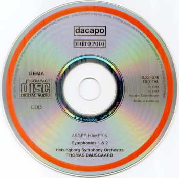CD Thomas Dausgaard: Symphony No. 1 »Symphonie Poétique« / Symphony No. 2 »Symphonie Tragique«