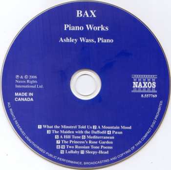 CD Arnold Bax: Piano Works, Vol. 3