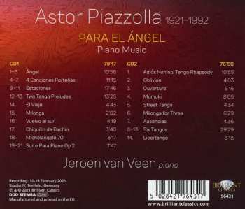 2CD Jeroen van Veen: Para El Ángel (Piano Music)