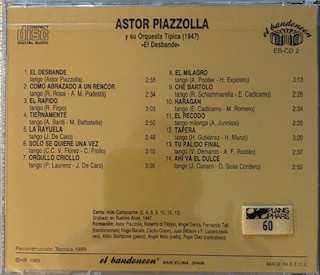 CD Astor Piazzolla Y Su Orquesta Típica: El Desbande
