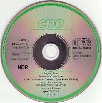 CD NDR Radiophilharmonie: Violin Concerto, Overture Cleopatra ∙ Symphonic Fantasy