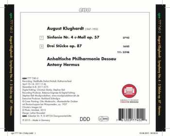 CD Anhaltische Philharmonie Dessau: Symphony No. 4; Drei Stücke op. 87