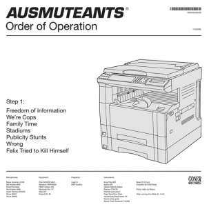 CD Ausmuteants: Order Of Operation