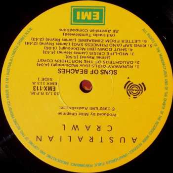 LP Australian Crawl: Sons Of Beaches