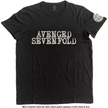 Geborduurd T-shirt Logo Avenged Sevenfold & Death Bat 
