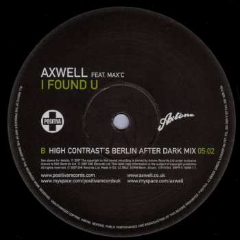 LP Axwell: I Found U (High Contrast Mixes)
