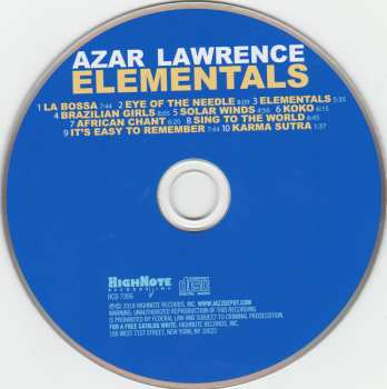 CD Azar Lawrence: Elementals