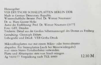 LP Johann Sebastian Bach: Der Himmel Lacht BWV 31 / Erfreut Euch, Ihr Herzen BWV 66