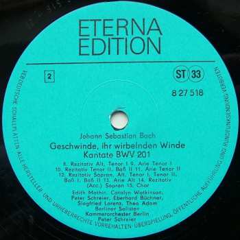LP Johann Sebastian Bach: Geschwinde, Ihr Wirbelnden Winde (Der Streit Zwischen Phoebus Und Pan) Kantate BWV 201