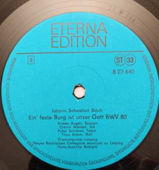 LP Johann Sebastian Bach: Gott Der Herr Ist Sonn Und Schild Kantate BWV 79 / Ein Feste Burg Ist Unser Gott Kantate BWV 80