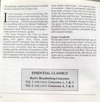 CD Johann Sebastian Bach: The Brandenburg Concertos, Vol. 1: Nos. 1, 2 & 3