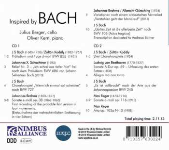 2CD Johann Sebastian Bach: Inspired By Bach
