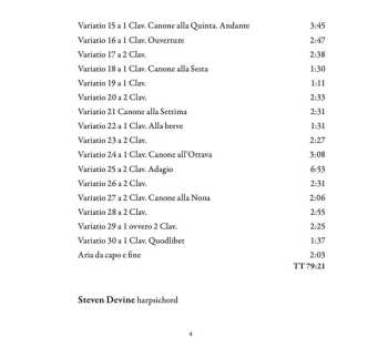 CD Johann Sebastian Bach: Goldberg Variations