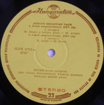 LP Johann Sebastian Bach: Piano Concertos