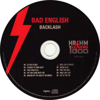 CD Bad English: Backlash = バックラッシュ