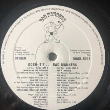 LP Bad Manners: Gosh It's...
