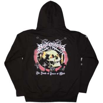 Merch Bad Omens: Bad Omens Unisex Pullover Hoodie: Skull And Candles (black) (back Print) (small) S