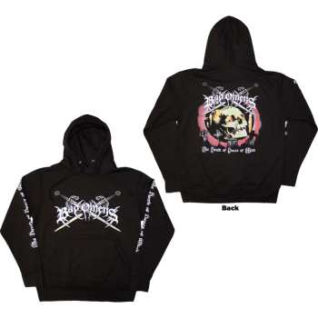 Merch Bad Omens: Bad Omens Unisex Pullover Hoodie: Skull And Candles (black) (back Print) (small) S