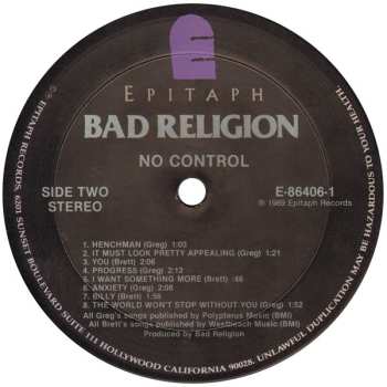 LP Bad Religion: No Control