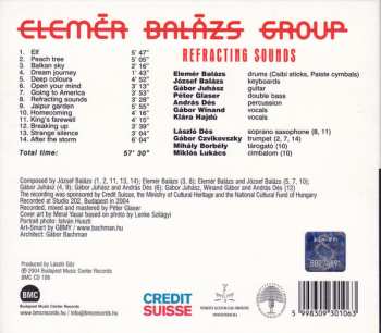 CD Balázs Elemér Group: Refracting Sounds