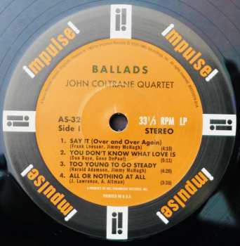 LP The John Coltrane Quartet: Ballads