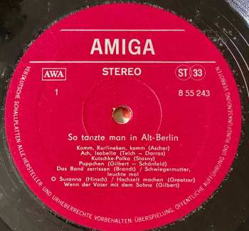 LP Ballhausorchester Kurt Beyer: So Tanzte Man In Alt-Berlin