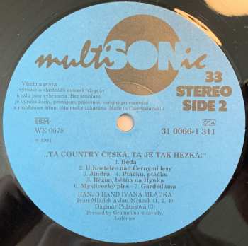 LP Banjo Band Ivana Mládka: Ta Country Česká, Ta Je Tak Hezká
