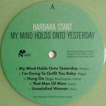 LP Barbara Stant: My Mind Holds Onto Yesterday CLR