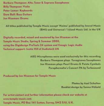 CD Barbara Thompson's Paraphernalia: Thompson's Tangos And Other Soft Dances