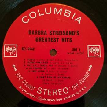 LP Barbra Streisand: Barbra Streisand's Greatest Hits