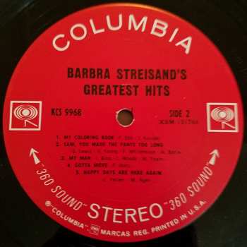 LP Barbra Streisand: Barbra Streisand's Greatest Hits